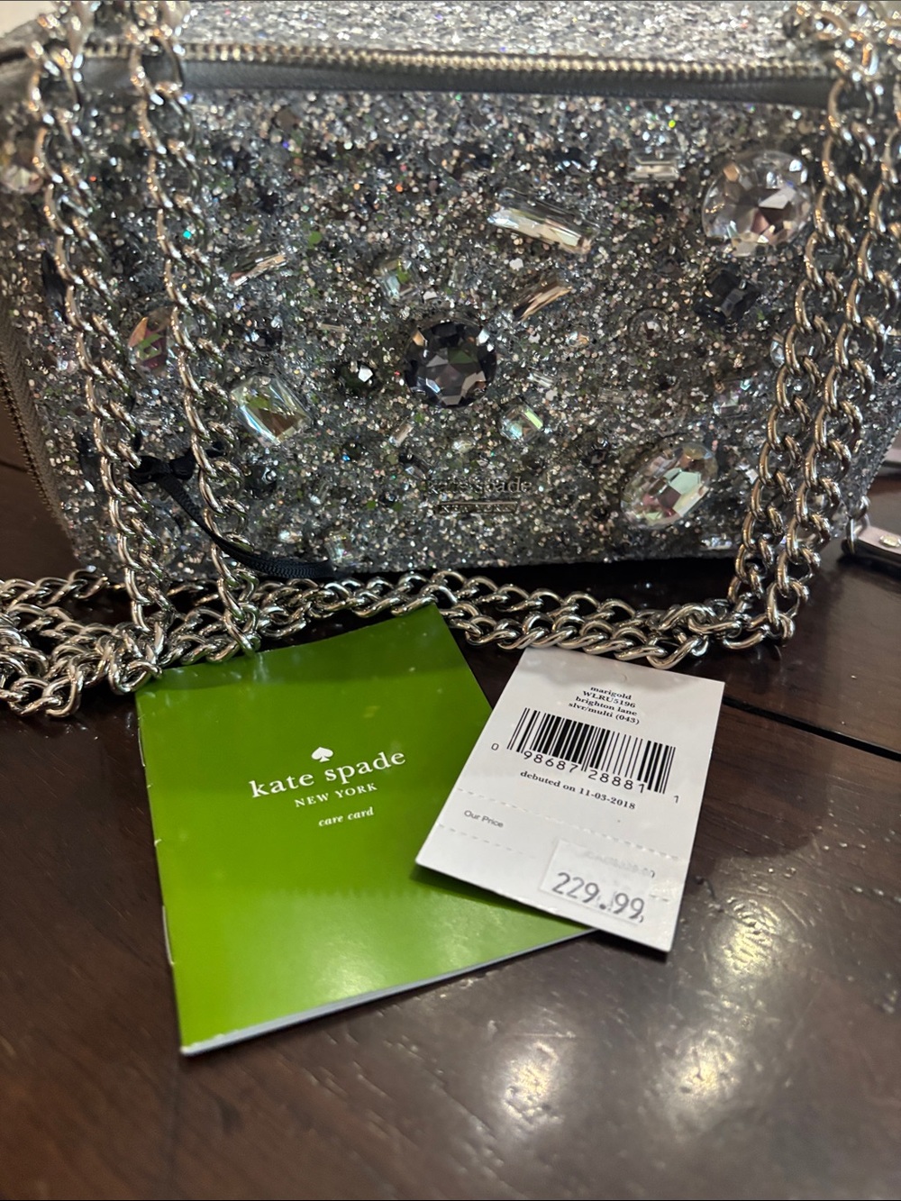kate spade Brighton Lane Marigold Crystal-Embellished Crossbody Clutch - Picture 5 of 13